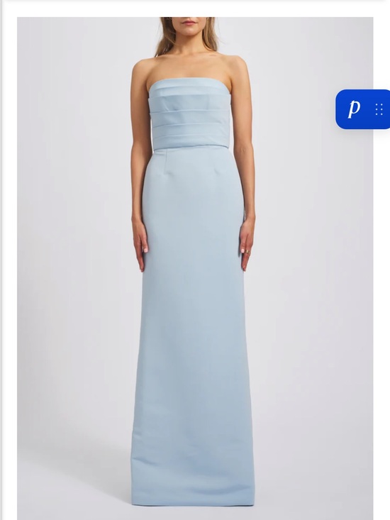 Amsale Dresses & Skirts - Amsale Strapless Light Blue Column Wedding Dress